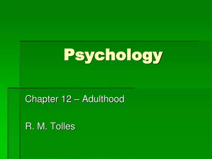 chapter 12 adulthood r m tolles