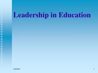 Leadership in Education