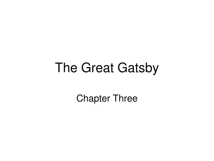 the great gatsby