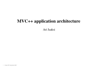 MVC++ application architecture