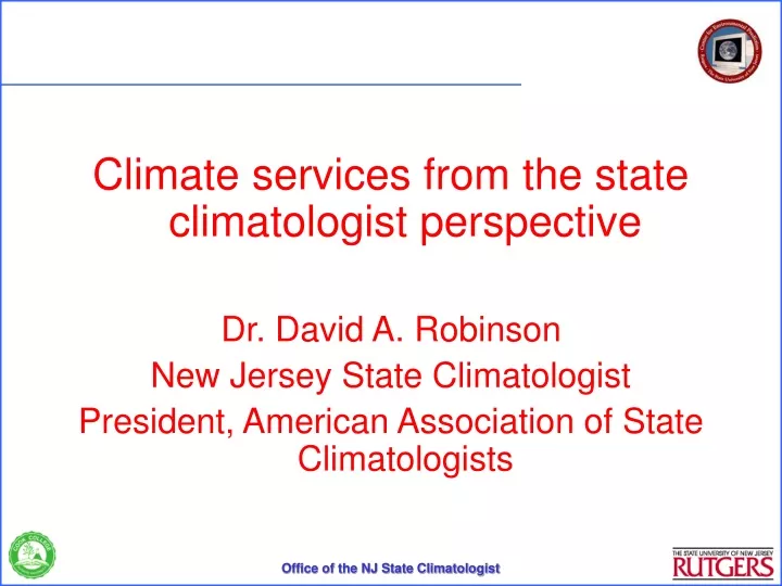 climate services from the state climatologist
