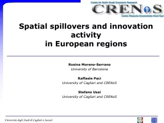 Spatial spillovers and innovation activity in European regions