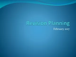 Revision Planning