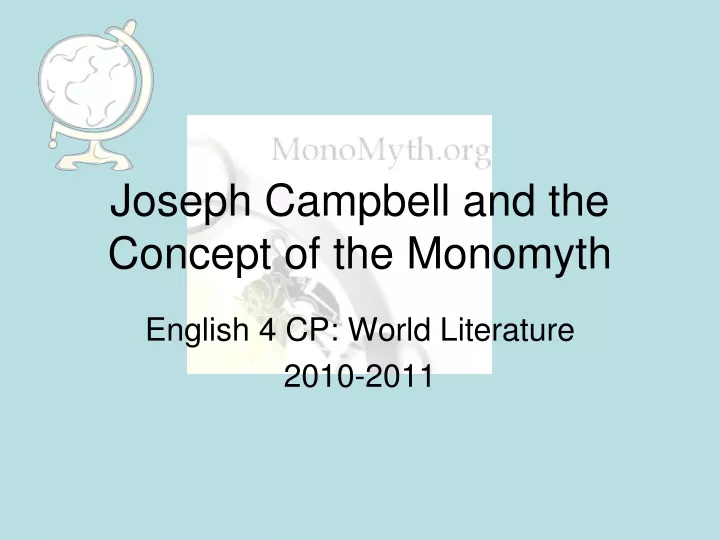 joseph campbell and the concept of the monomyth