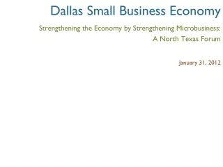 Dallas Small Business Economy