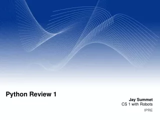 Python Review 1