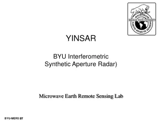 YINSAR  BYU Interferometric Synthetic Aperture Radar)