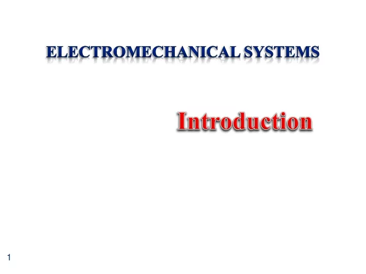 electromechanical systems