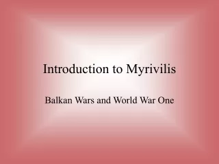 Introduction to Myrivilis