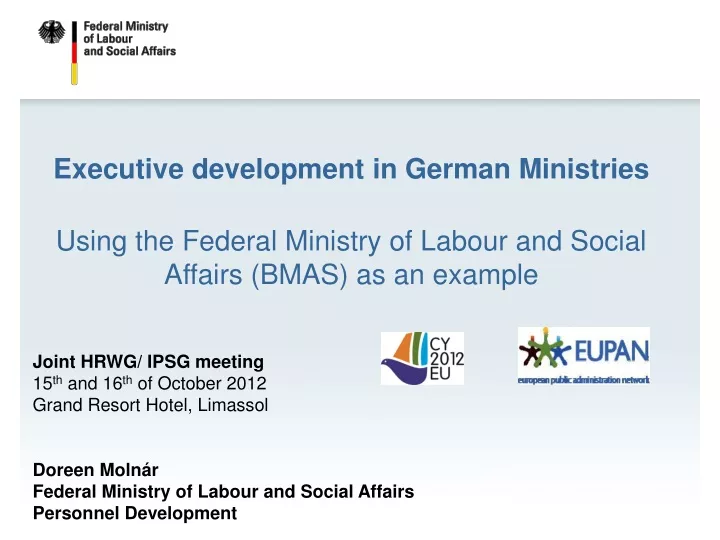 executive development in german ministries using