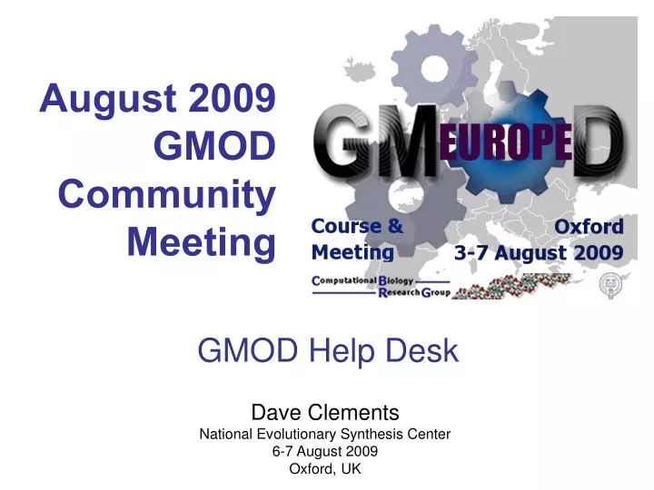 august 2009 gmod community meeting