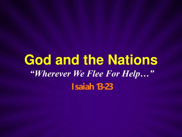 god and the nations