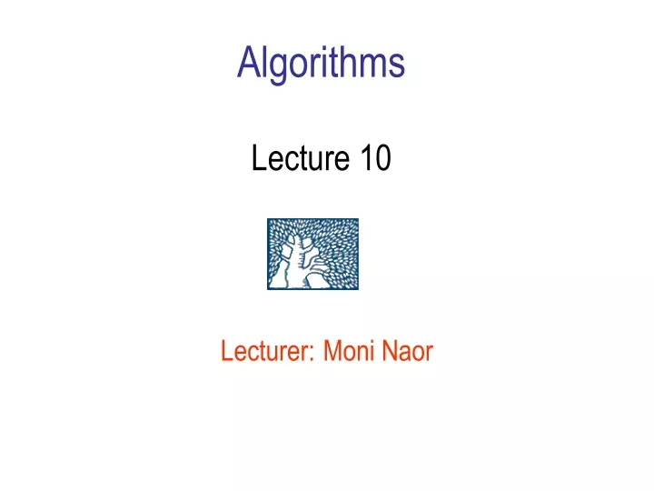algorithms lecture 10