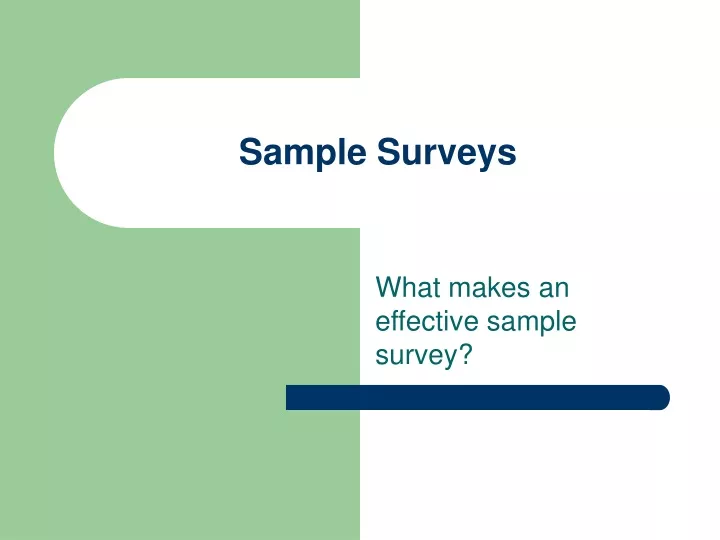 sample surveys
