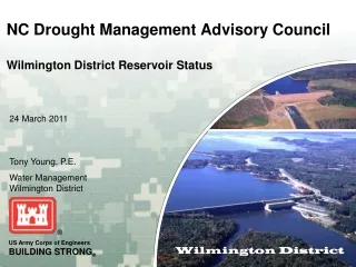NC Drought Management Advisory Council Wilmington District Reservoir Status