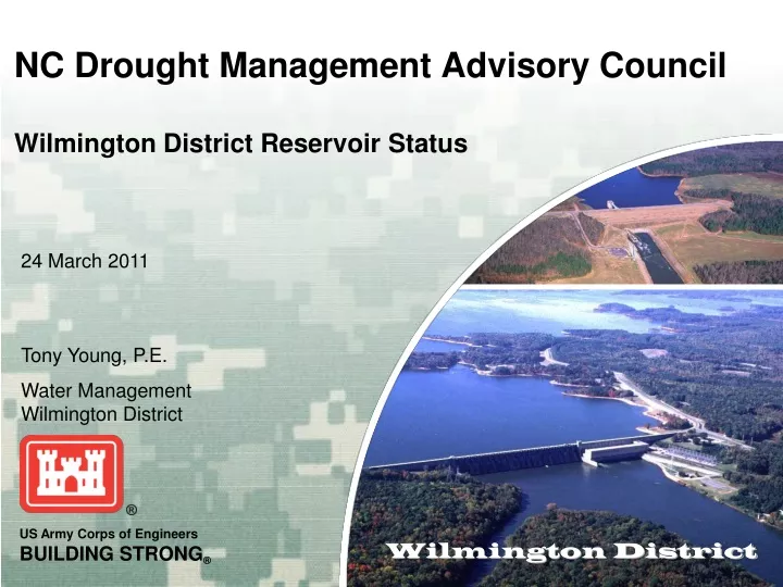 nc drought management advisory council wilmington district reservoir status
