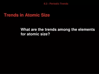 6.3 - Periodic Trends