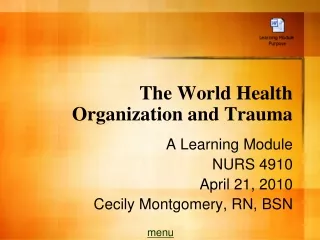 the world health organization and trauma