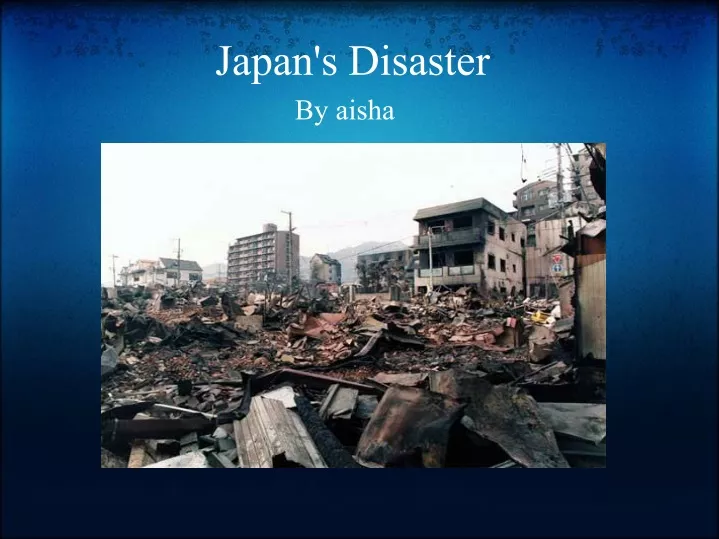 japan s disaster