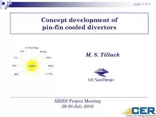 Concept development of  pin-fin cooled divertors