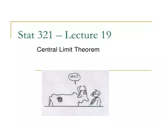 Stat 321 – Lecture 19