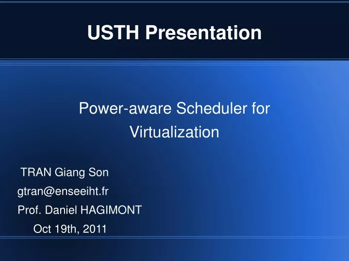 usth presentation