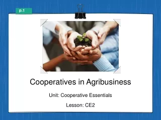 Cooperatives in Agribusiness
