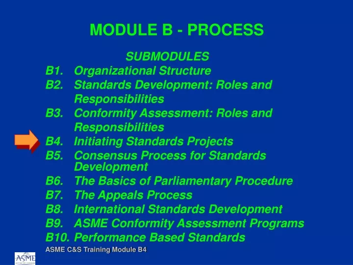 module b process