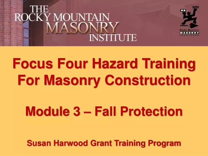 focus four hazard training for masonry