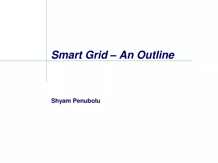 smart grid an outline