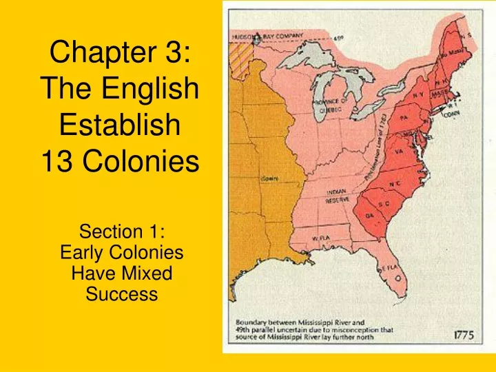 chapter 3 the english establish 13 colonies