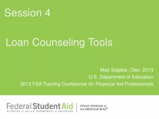 Loan Counseling Tools