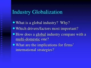Industry Globalization