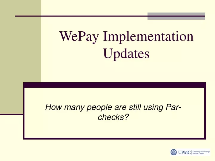 wepay implementation updates