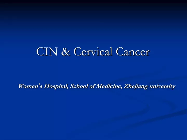 cin cervical cancer