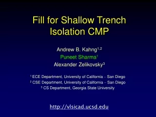 fill for shallow trench isolation cmp