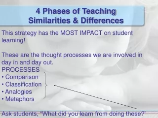 4 Phases of Teaching Similarities &amp; Differences