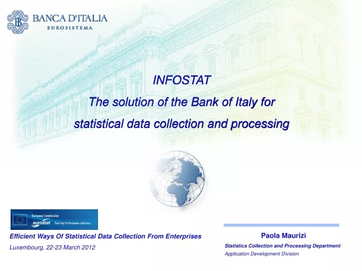 infostat the solution of the bank of italy