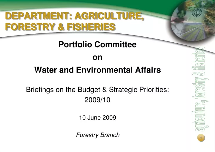 department agriculture forestry fisheries