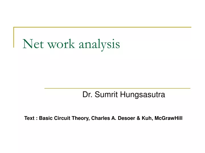 net work analysis