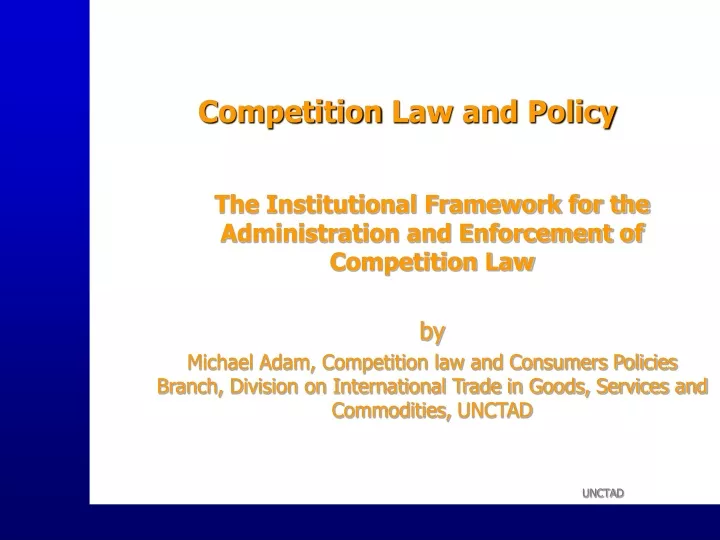 competition law and policy