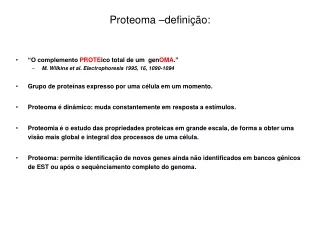 Proteoma –definição: