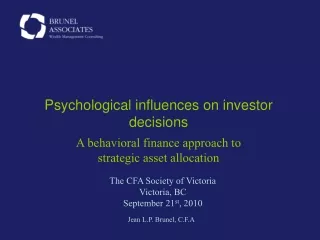 Psychological influences on investor decisions