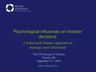 psychological influences on investor decisions