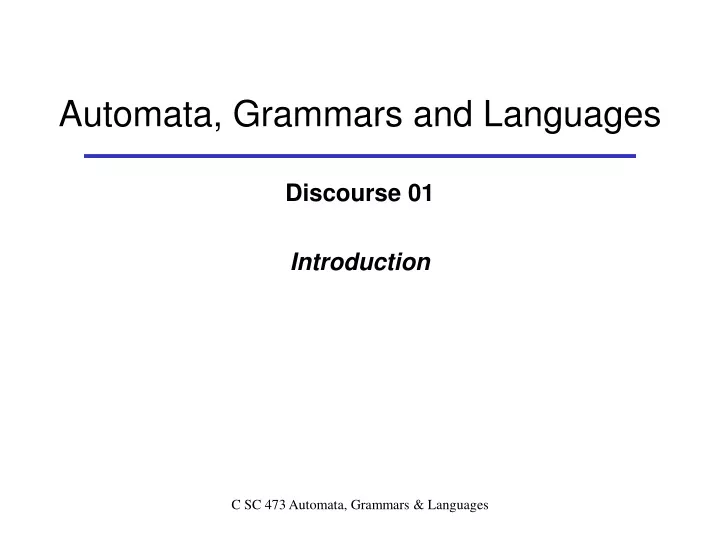 automata grammars and languages
