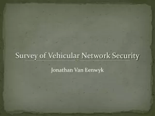 Survey of Vehicular Network Security