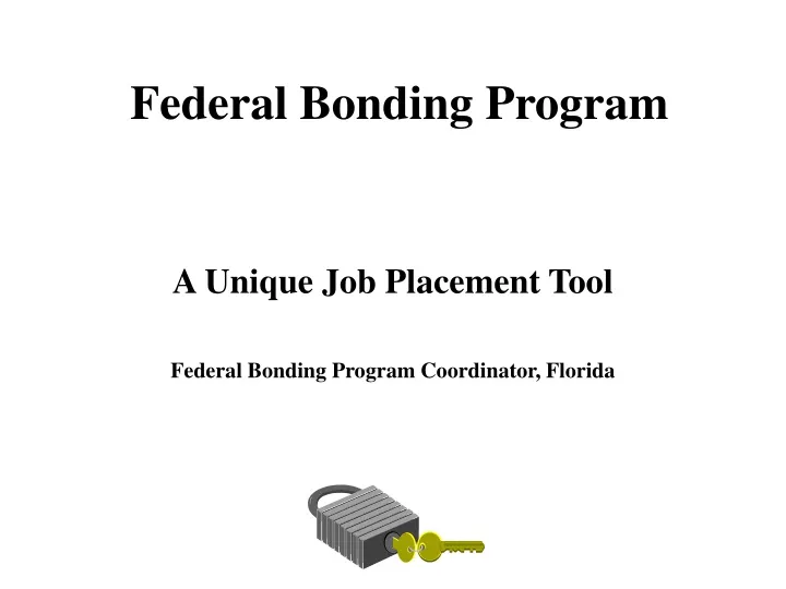 federal bonding program