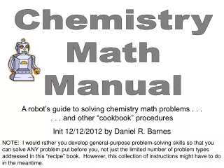 Chemistry Math Manual