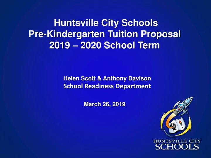 huntsville city schools pre kindergarten tuition