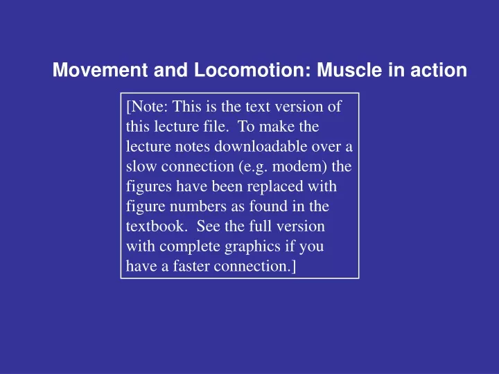 movement and locomotion muscle in action
